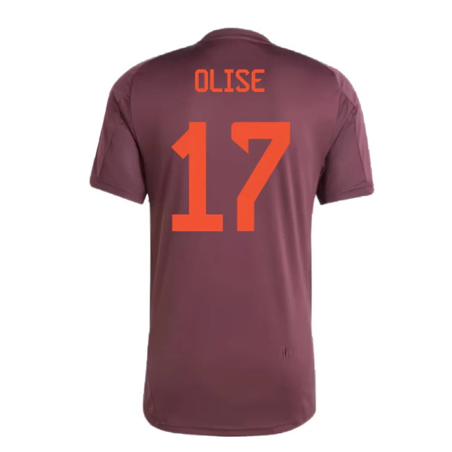 2024-2025 Bayern Munich Training Shirt (Shadow Maroon) (Olise 17)-SoccerKits Hub | Buy Soccer Jerseys Online